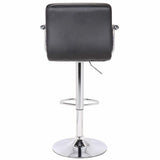 Set Sgabelli Cucina Seduta Pelle Imbottita Sgabello con Braccioli Casa Bar Nero