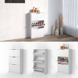 Vicco Scarpiera Luca Scarpiera bianca a 3 scomparti Scaffale porta scarpe Mobile