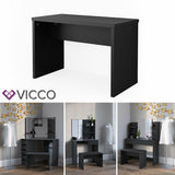 Vicco Sgabello per toeletta panchina Panca Cassettiera Specchio 70 cm Nero