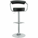 Set Sgabelli Cucina Seduta Pelle Imbottita Sgabello con Braccioli Casa Bar Nero