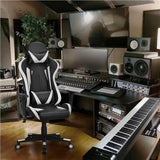 Sedia Gaming Poltrona Ufficio Ergonomica Reclinabile 180° Girevole Portata 150kg