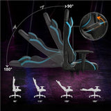 Sedia Gaming Poltrona Ufficio Ergonomica Girevole Reclinabile 180° Portata 150kg