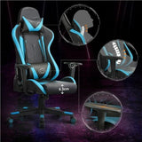Sedia Gaming Poltrona Ufficio Ergonomica Girevole Reclinabile 180° Portata 150kg