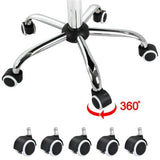 Poltrona Sedia da Ufficio Ecopelle Rotelle Bianca 2 pezzi