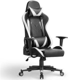 Poltrona Sedia Gaming Ufficio Ergonomica Schienale Alto Reclinabile 180° Nera