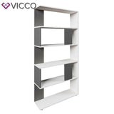 Vicco Scaffale divisorio ufficio 5 scomparti 80 x 162 cm Bianco Antracite