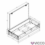 Vicco Toletta da trucco Alessia Toilette Cassettone Specchio Bianco + panchina