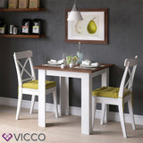 Vicco Tavolo da pranzo Karlos sala da pranzo 80cm bianco noce soggiorno cucina
