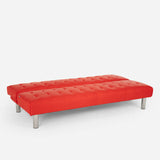 Divano letto 2 posti in similpelle reclinabile design moderno