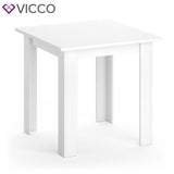VICCO Tavolo da pranzo KARLOS 80 cm Bianco Tavolo da sala da pranzo