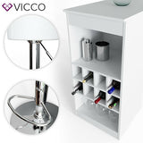 VICCO Tavolino bar ROSS Bianco Bancone da bar Tavolino alto da bar
