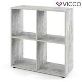Vicco Divisorio stanze Tetra Libreria cemento con 4 scomparti Scaffale verticale