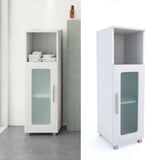 Vicco Mobiletto medio per bagno Rayk Armadietto per bagno Vetro Bianco