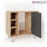 Vicco Credenza di base per lavamano Fynn Armadietto per bagno Scaffale per bagno