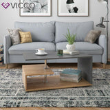 Vicco Tavolino da divano Guillermo Tavolino da salotto antracite rovere sabbia 9