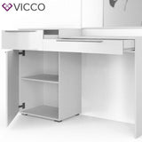 Vicco Toletta da trucco Little Lilli Toilette Cassettone Specchio Bianco Lucido