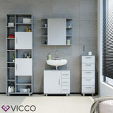 VICCO Mobile da bagno ILIAS Bagno Specchio Scaffale Credenza di base Armadio