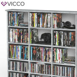 VICCO Scaffale multimediale JUKEBOX CD DVD Bluray Scaffale Scaffale verticale Sc
