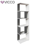 Vicco Scaffale divisorio ufficio 5 scomparti 45 x 162 cm Bianco Antracite