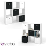 VICCO Divisorio HYLADA 9 scomparti Bianco Scaffale verticale Armadio Libreria