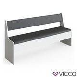 Vicco panca contenitore 167cm panca da cucina bianca per tavolo da pranzo