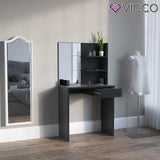 Vicco Toeletta Dekos Tavolo da trucco Specchiera Toilette Nero