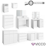 Vicco Toeletta da trucco Tavolino Comò per trucco Ruben Specchio Cassetto