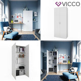 VICCO Armadio per le pratiche FRANK bianco Armadio 2 ante Libreria Scaffale