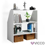 VICCO Scaffale per mansarda Libreria Scaffale da parete Scaffale da pavimento