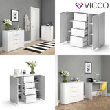 VICCO Credenza LEON Comodino Armadio Bianco Armadio per tv TV Credenza Madie