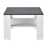 TAVOLINO BIANCO/GRIGIO SCURO TAVOLO TAVOLINO TAVOLO SALOTTO DIVANO ARREDO TAVOLO