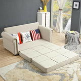 Divano Pronto Letto Componibile in Tessuto con Cuscini