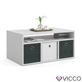 Vicco Tavolino da salotto Hylda incl. 6 contenitori pieghevoli Tavolino