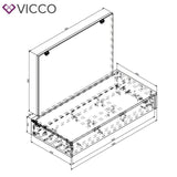 Vicco Toletta da trucco Alessia Toilette Cassettone Specchio LED Bianco
