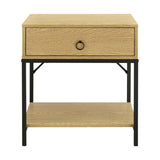 TAVOLINO comò comodino armadietto notte notte Comò Mensola Quercia/Nero