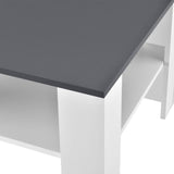 TAVOLINO BIANCO/GRIGIO SCURO TAVOLO TAVOLINO TAVOLO SALOTTO DIVANO ARREDO TAVOLO