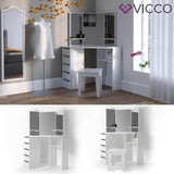 Vicco Toletta da trucco ad angolo Arielle Tavolo cosmetici Bianco