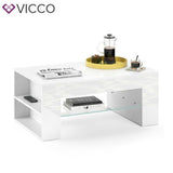 VICCO Tavolino da salotto STELIOS in bianco lucido - Soggiorno Tavolino da caffè