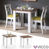 Vicco Tavolo da pranzo Karlos sala da pranzo 80cm bianco noce soggiorno cucina