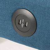 Divano letto in tessuto con porta USB e gambe in metallo design Astralis