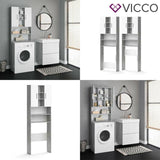 Vicco Scaffale per lavatrice Luis Armadietto per bagno 190x64cm Lavatrice
