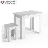 Tavolo da cucina Vicco Roman tavolo da pranzo bianco 120x90cm sgabello