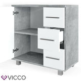 VICCO Mobile da bagno ILIAS Bagno Specchio Scaffale Credenza di base Armadio