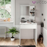 Vicco Toeletta da trucco Tavolino Comò per trucco Ruben Specchio Cassetto