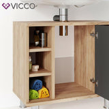 Vicco Credenza di base per lavamano Fynn Armadietto per bagno Scaffale per bagno
