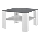 TAVOLINO BIANCO/GRIGIO SCURO TAVOLO TAVOLINO TAVOLO SALOTTO DIVANO ARREDO TAVOLO