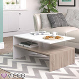 Vicco Tavolino da divano Tavolino da salotto sonoma bianco Tavolino