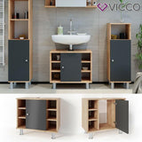 Vicco Credenza di base per lavamano Fynn Armadietto per bagno Scaffale per bagno