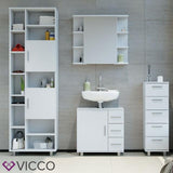 VICCO Mobile da bagno ILIAS Bagno Specchio Scaffale Credenza di base Armadio