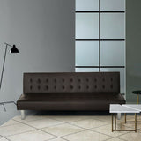 Divano letto 2 posti in similpelle reclinabile design moderno